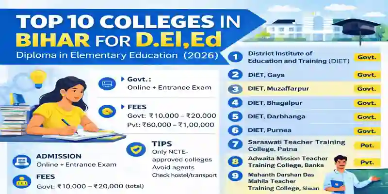 Top 10 colleges in Bihar for D.El.Ed