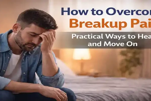 Man dealing with breakup pain and emotional healing