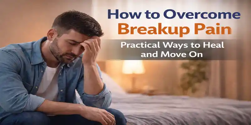 Man dealing with breakup pain and emotional healing